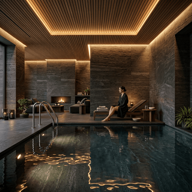 Private indoor wellness center and spa